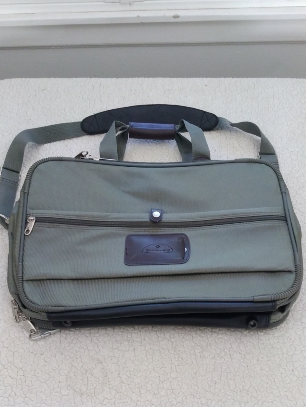 Samsonite Gray Ballistic Nylon Weekender/Travel/Soft Briefcase